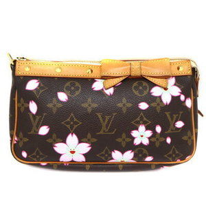 Louis Vuitton Pochette Accessoires Monogram Cherry Blossom Brown